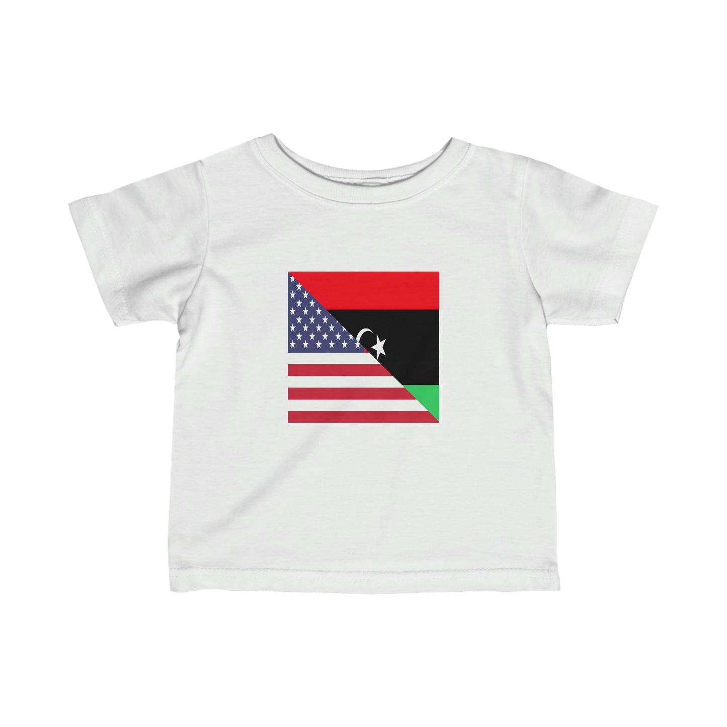 Infant Libya American Flag Libyan USA Toddler Tee Shirt