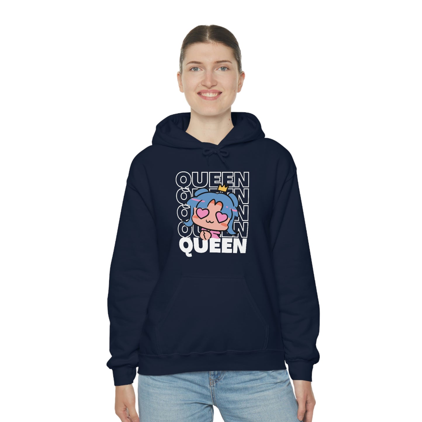 Anime Queen Royalty Crown Hoodie | Unisex Pullover Hooded Sweatshirt