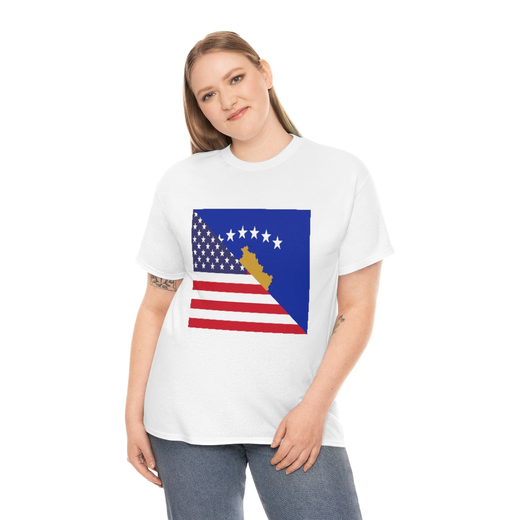 Kosovo American Flag Shirt | Unisex Kosovar USA Men Women TShirt