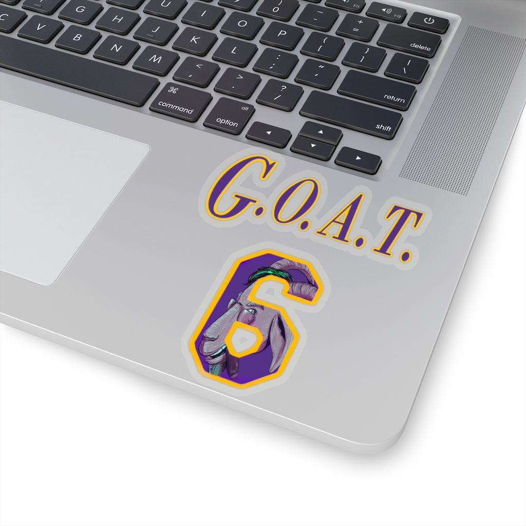 The G.O.A.T. 6 Sticker | Los Angeles Basketball Championship Accessory