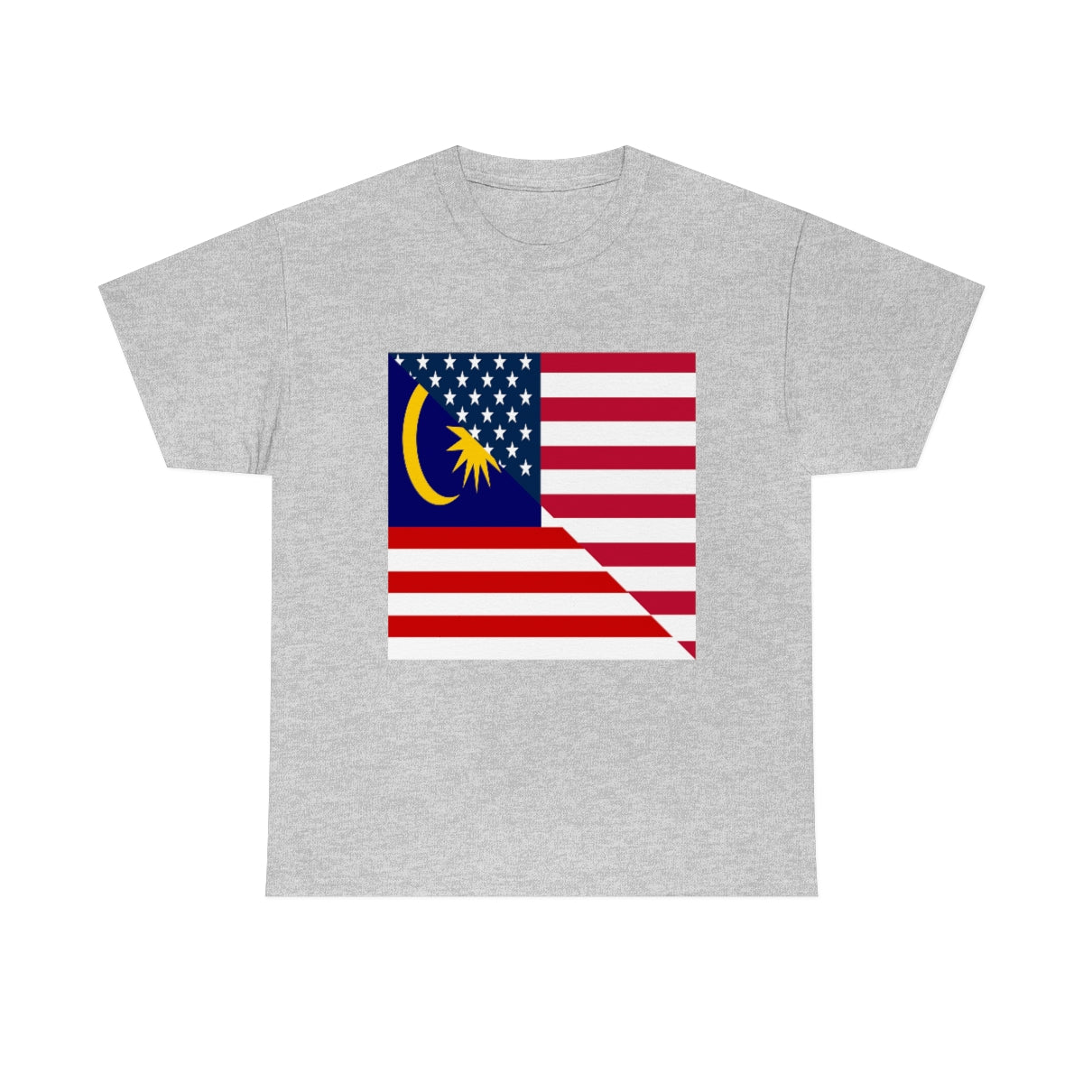 Malaysia American Flag Half Malaysian USA  T-Shirt | Unisex Tee Shirt