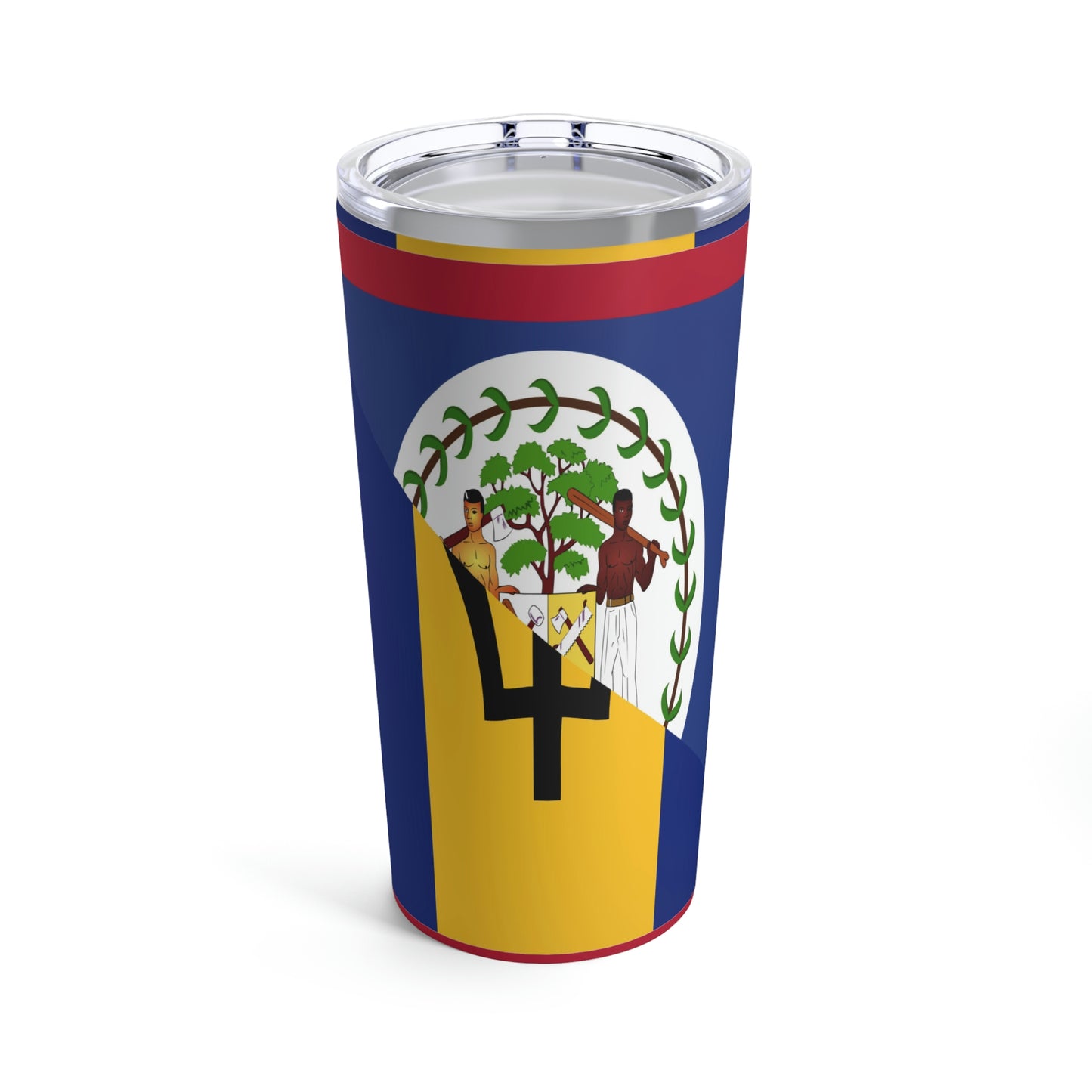 Belizean Bajan Flag 2 Barbados Belize Tumbler 20oz