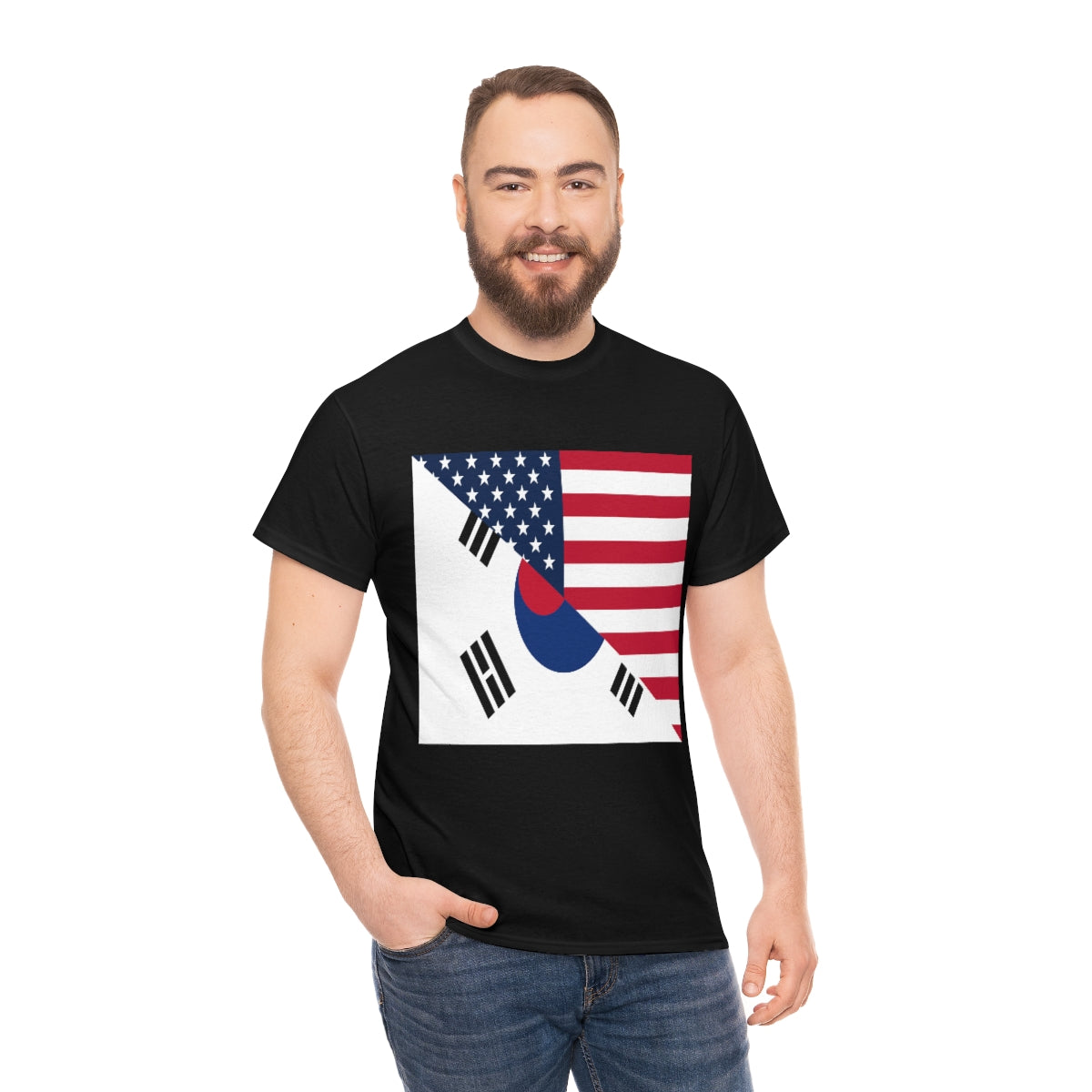 South Korean American Flag Half South Korea USA T-Shirt | Unisex Tee Shirt