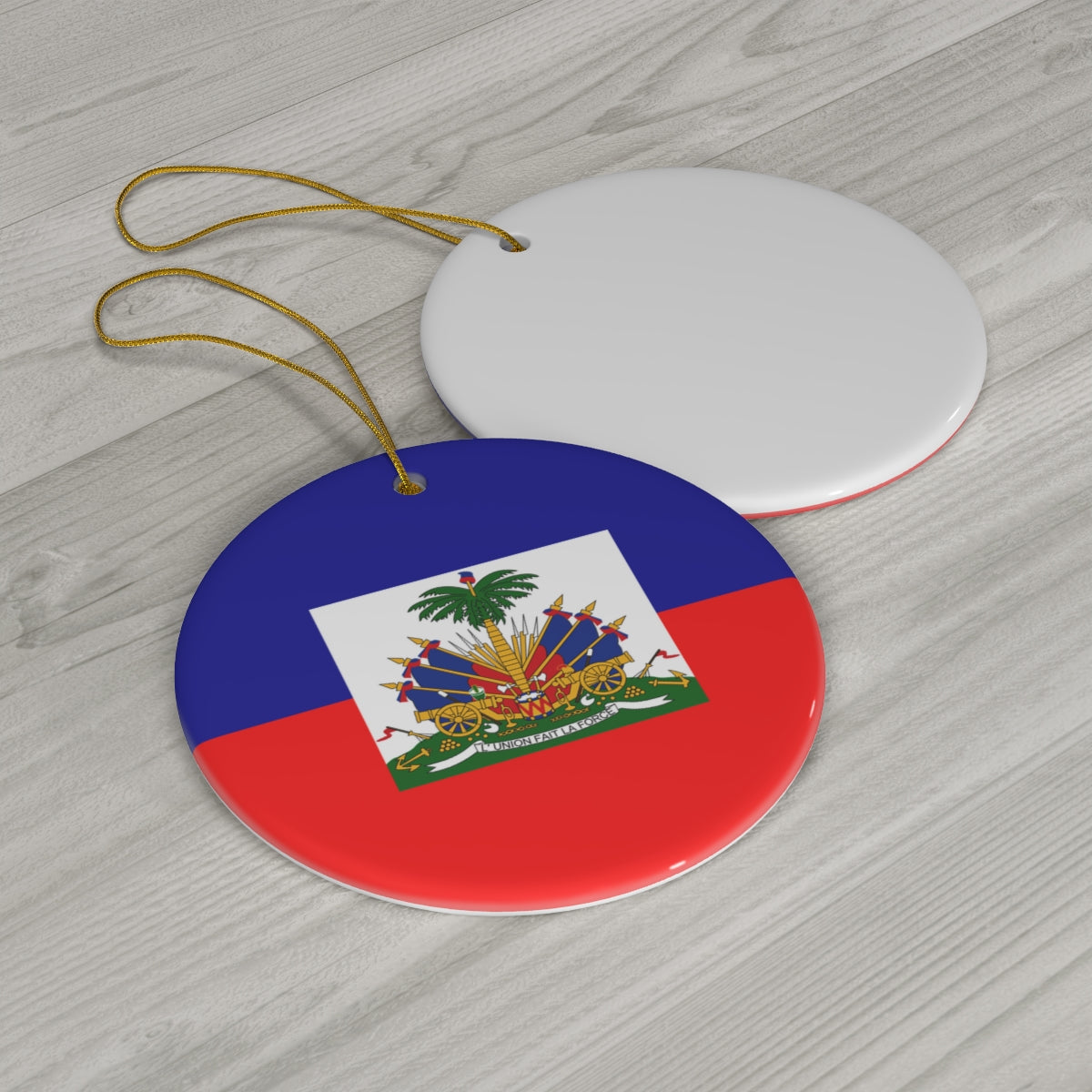 Haiti Flag Ceramic Ornaments | Haitian Christmas Tree