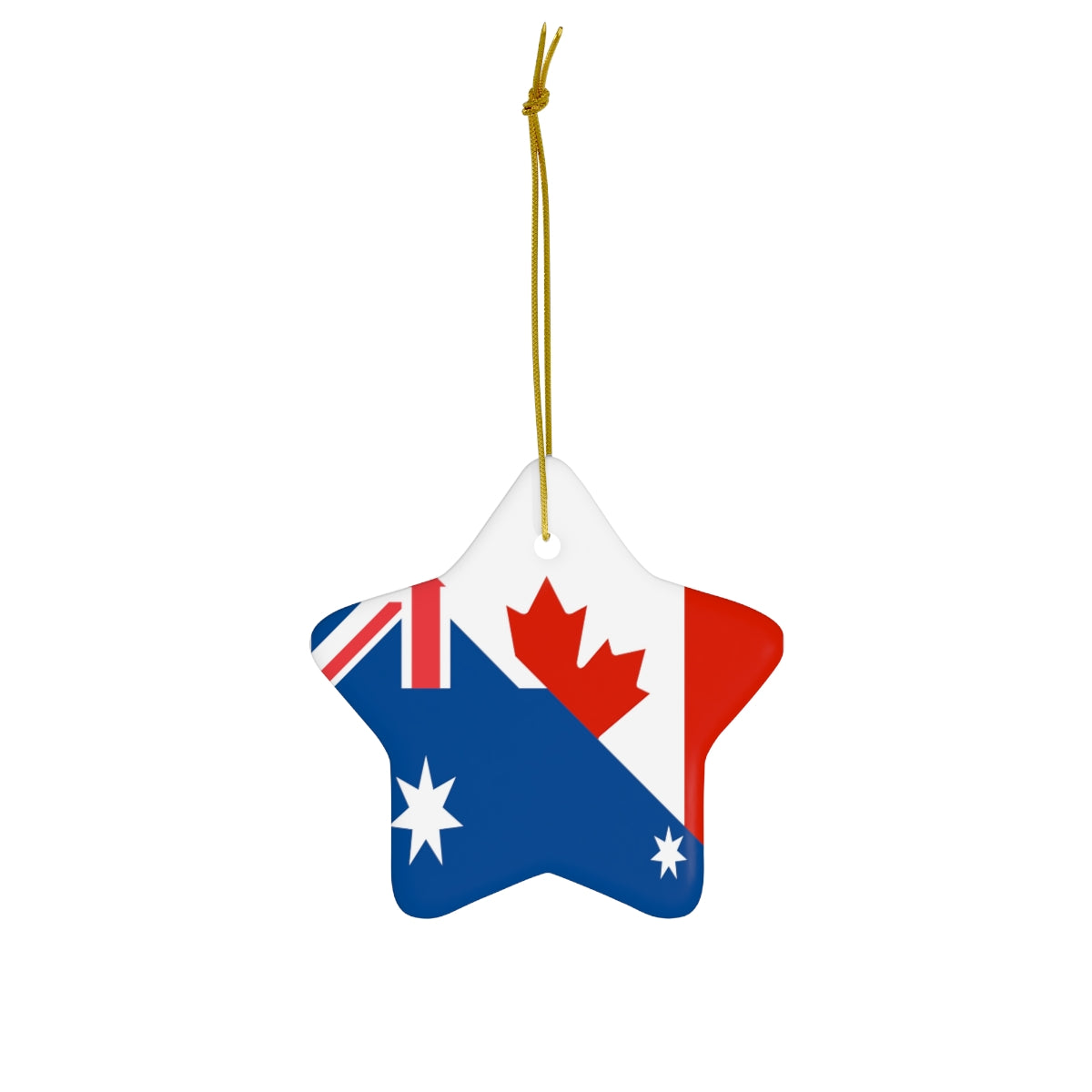 Australian Canadian Flag Ceramic Ornaments | Australia Canada Holiday Christmas Tree