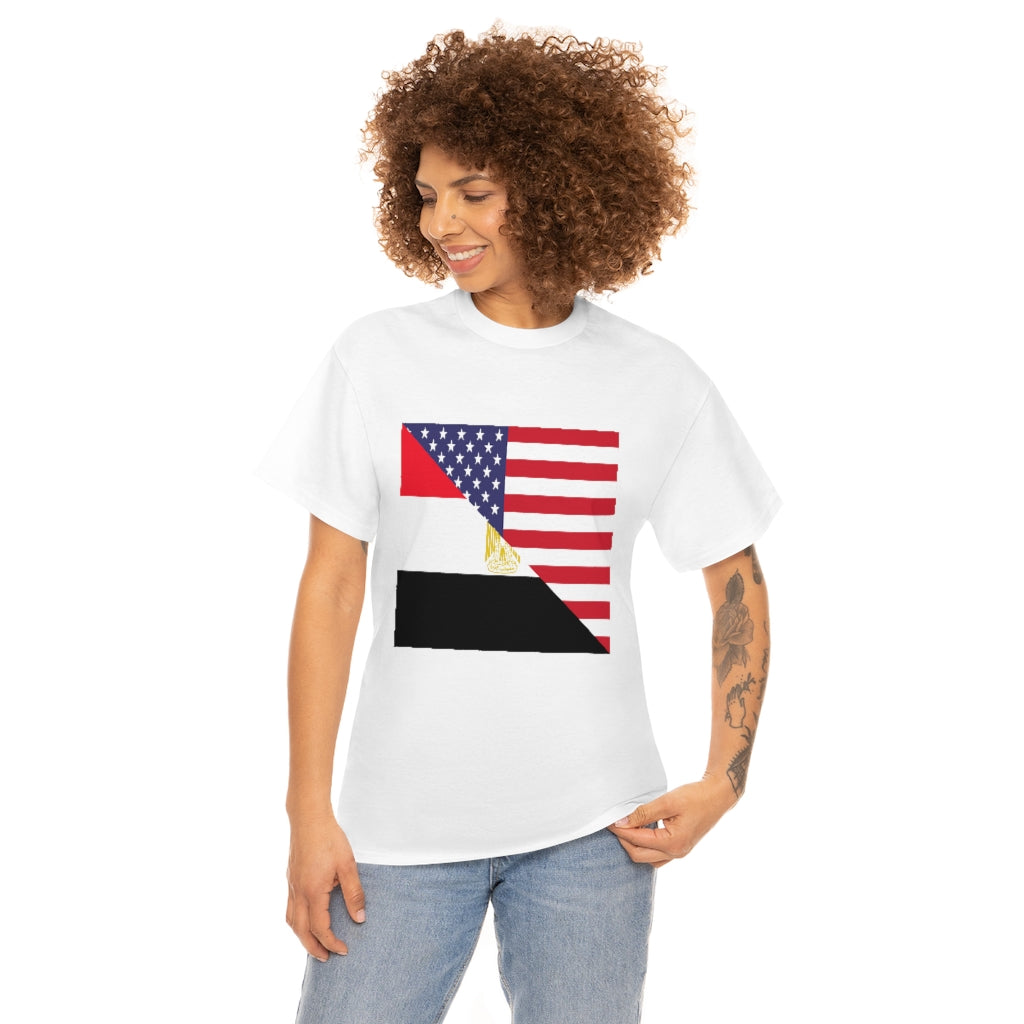 Egyptian American Flag Unisex Tee Shirt | Egypt Tshirt