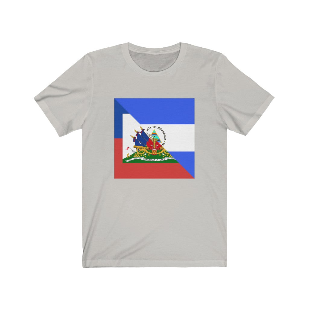 Haiti - Nicaragua Flag Tee | Half Haitian Nicaraguan Men Women Adult