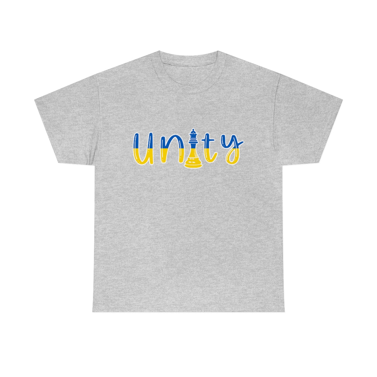 Ukraine Unity Queen Chess Piece Shirt | Unisex Ukrainian Flag T-Shirt