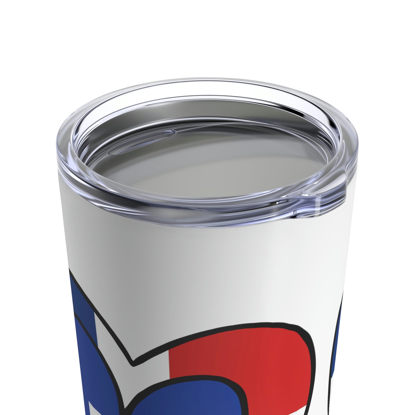 Dominican Haitian Flag Heart Valentines Day Gift DR Republic Haiti  Tumbler 20oz