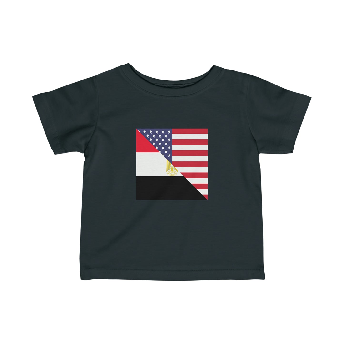 Infant Egyptian American Flag Egypt USA Toddler Tee Shirt