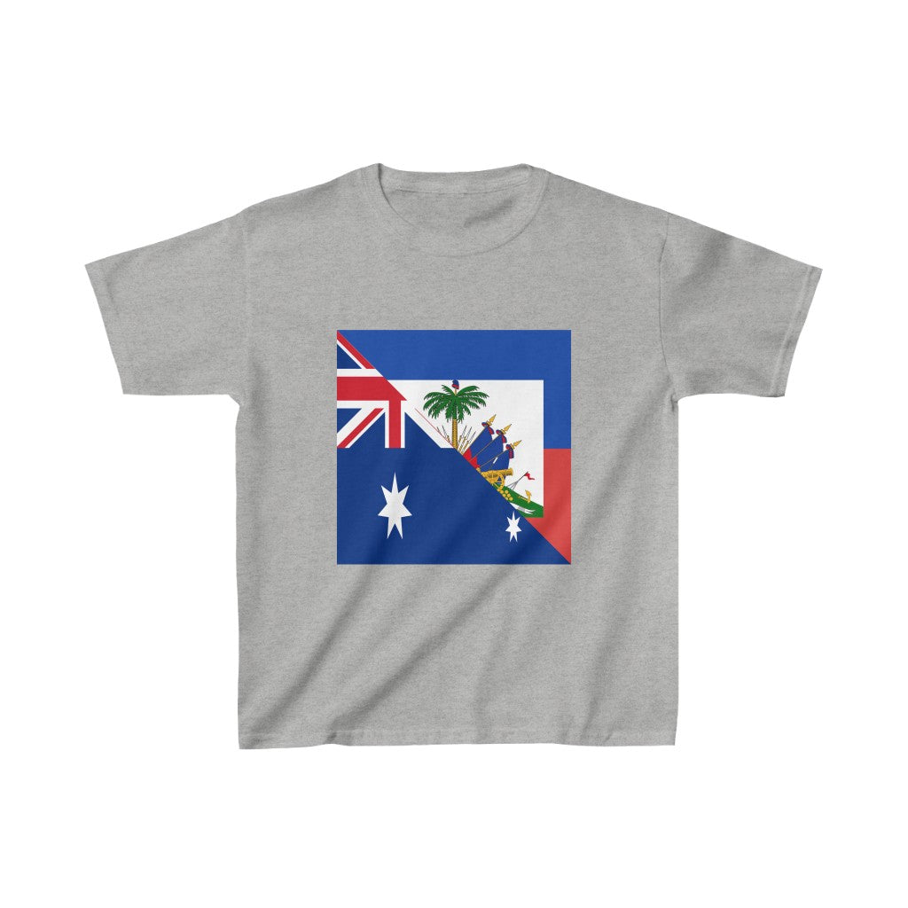 Kids Australian Haitian Flag Australia Haiti T-Shirt | Unisex Tee Shirt