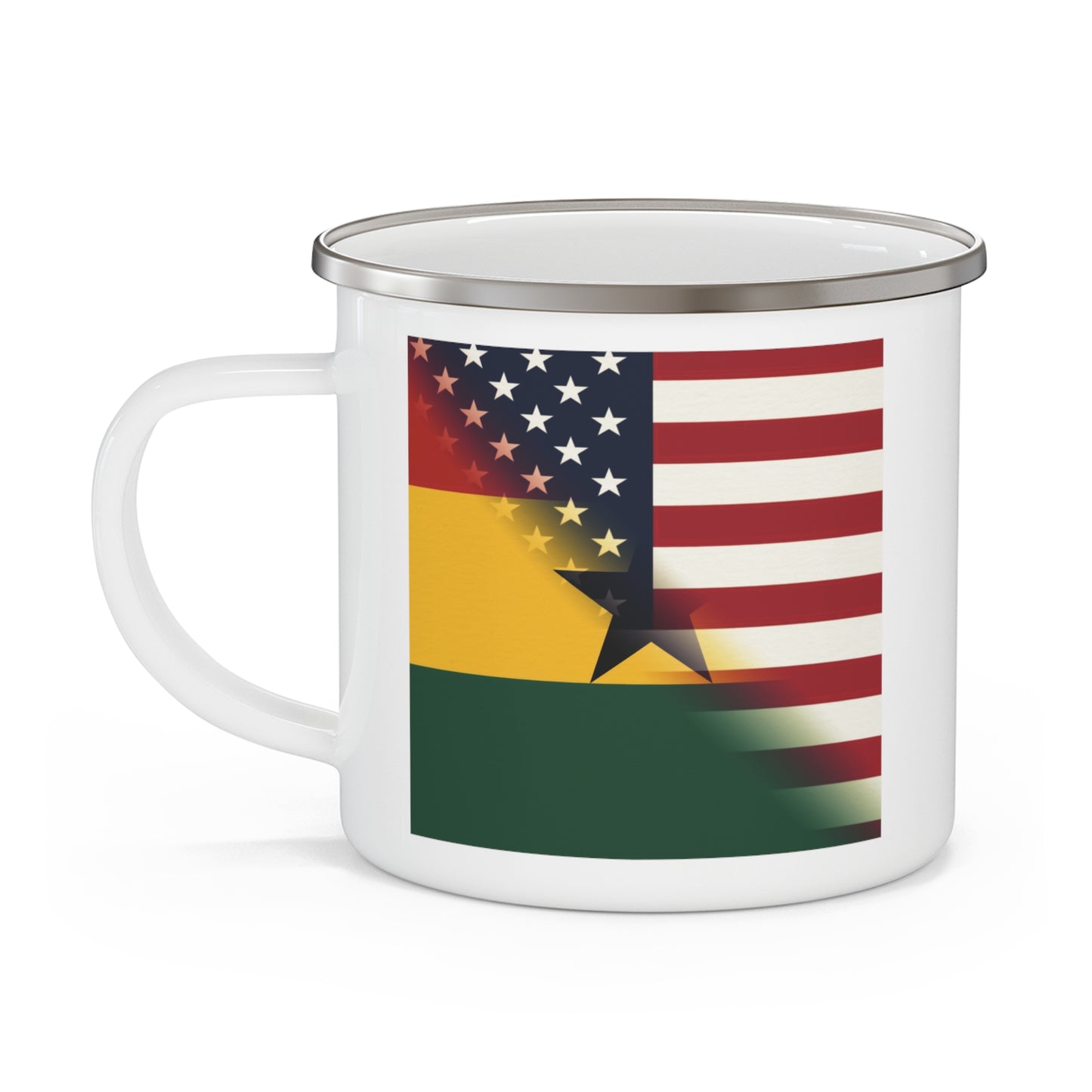 Ghana America Flag | Half Ghanaian 12oz Enamel Mug