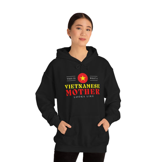 Vietnamese Mother Looks Like Vietnam Flag Mothers Day Hoodie | Unisex Pullover Hooded Sweatshirt