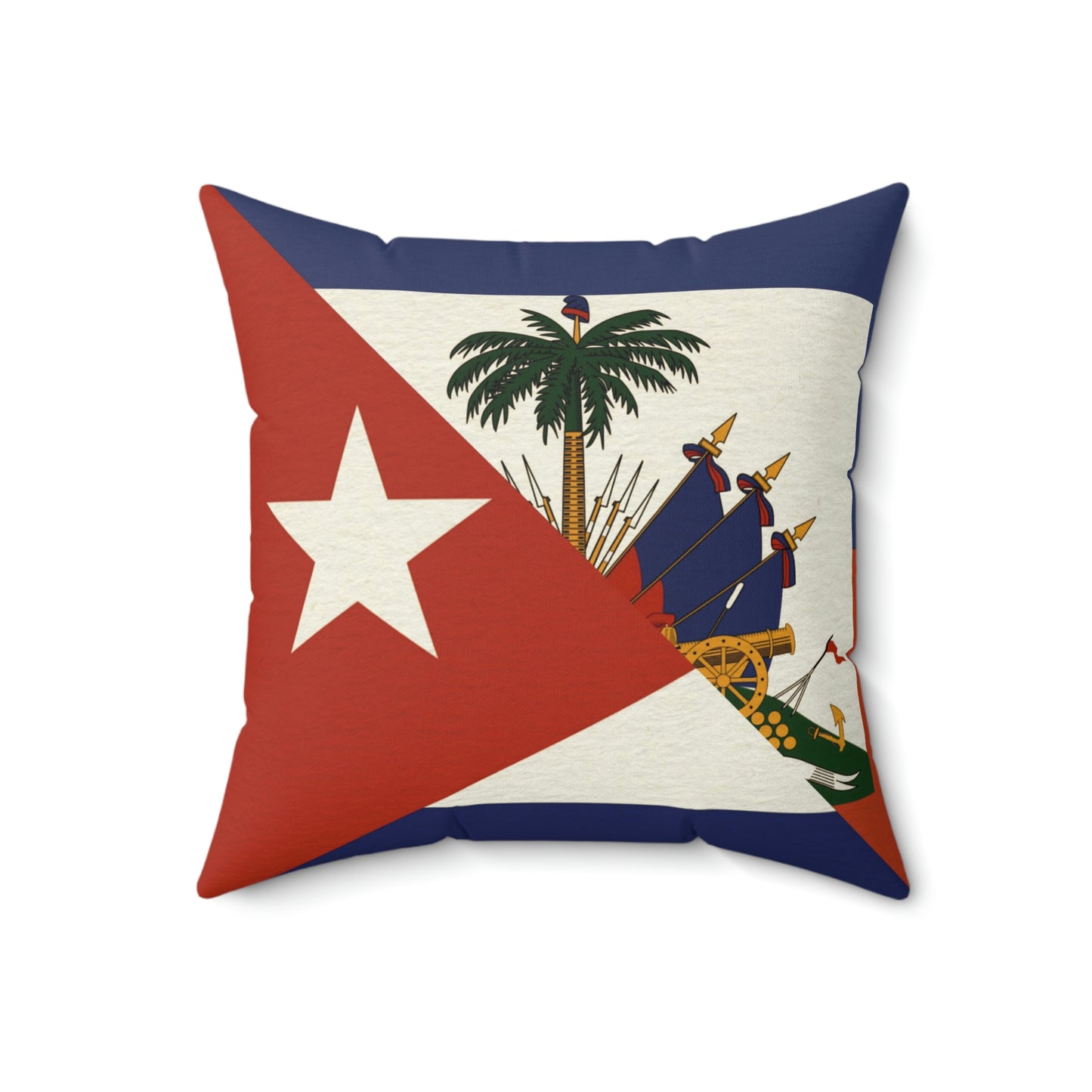 Haiti Cuba Flag | Haitian Cuban Ayiti Cubano Spun Polyester Square Pillow