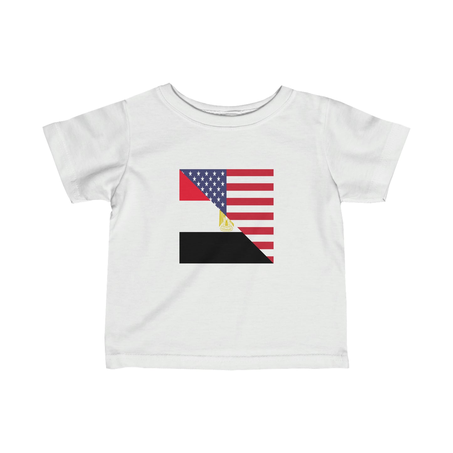 Infant Egyptian American Flag Egypt USA Toddler Tee Shirt