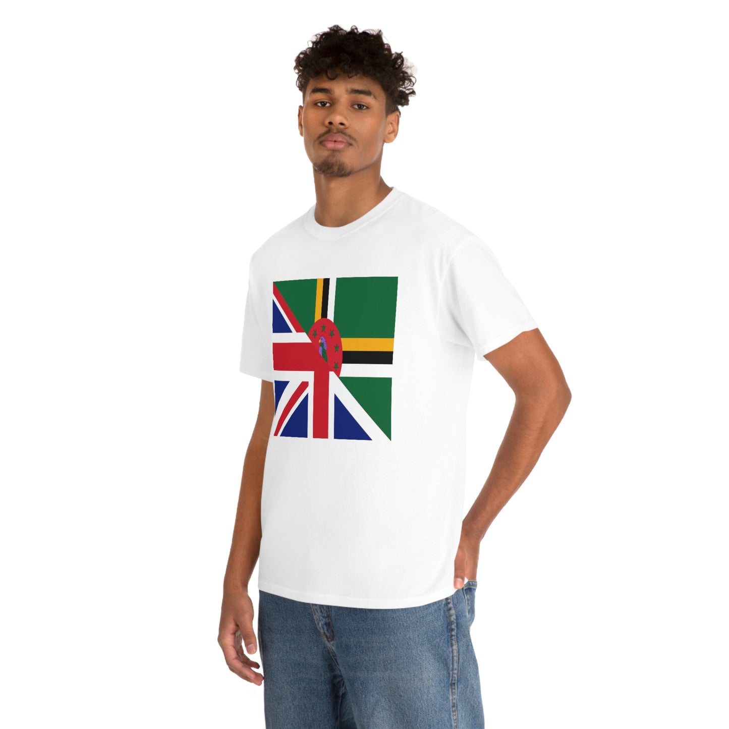 UK Union Jack Dominica Flag Half Dominican United Kingdom T-Shirt | Unisex Tee Shirt