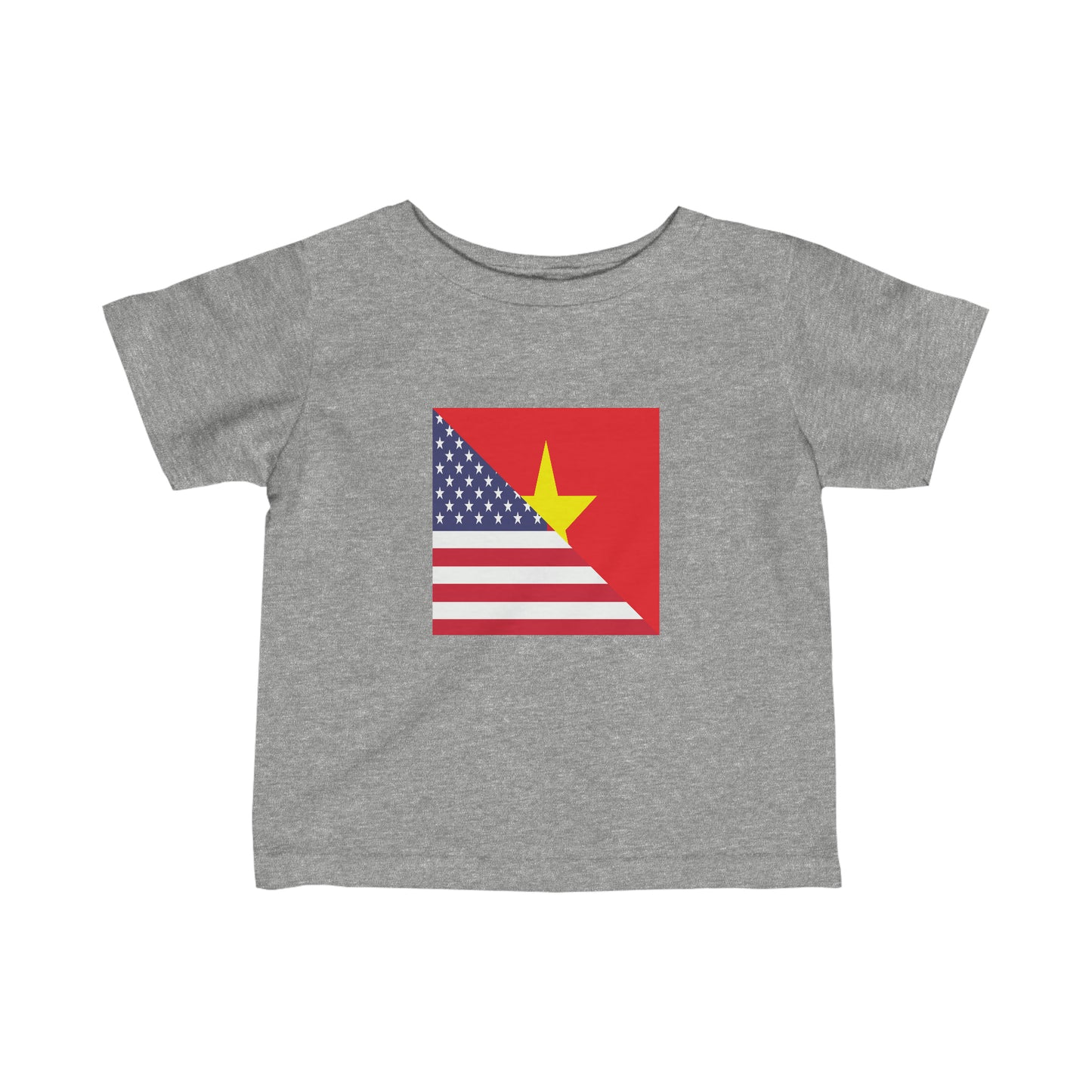 Infant Vietnamese American Flag Half Vietnam USA Toddler Tee Shirt