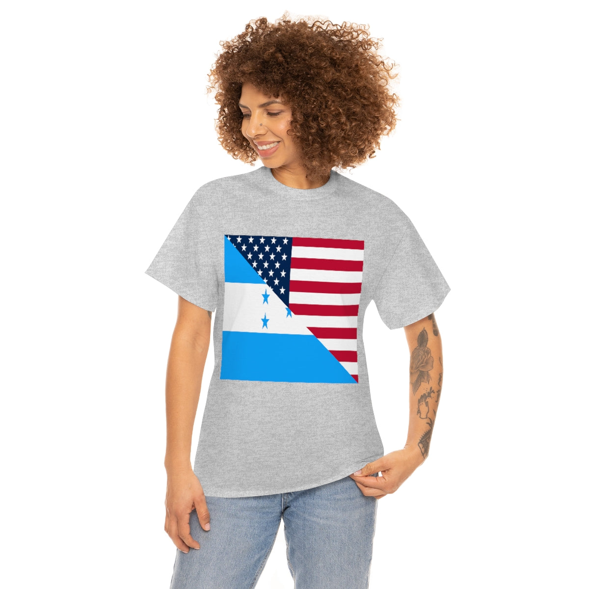 Honduran American Flag T-Shirt | Unisex Honduras USA Tee Shirt