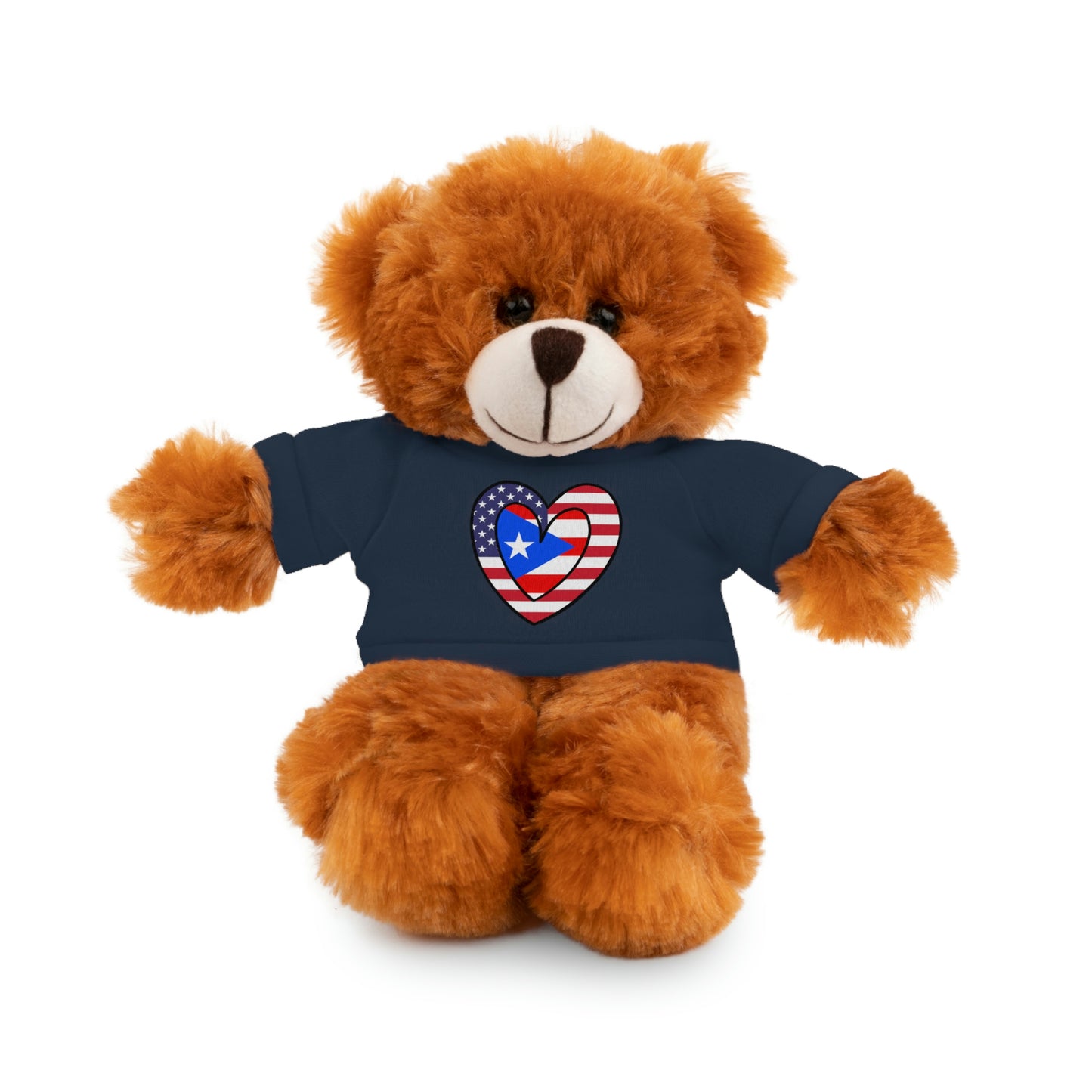 Puerto Rican American Valentines Day Gift Stuffed Animal | PR USA Flag Toy