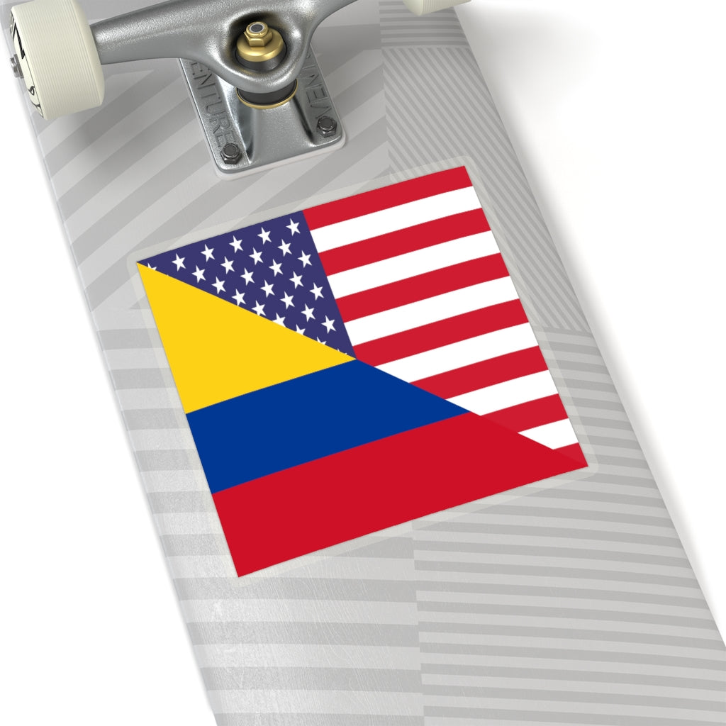 Colombian American Flag Sticker | Colombia USA Stickers