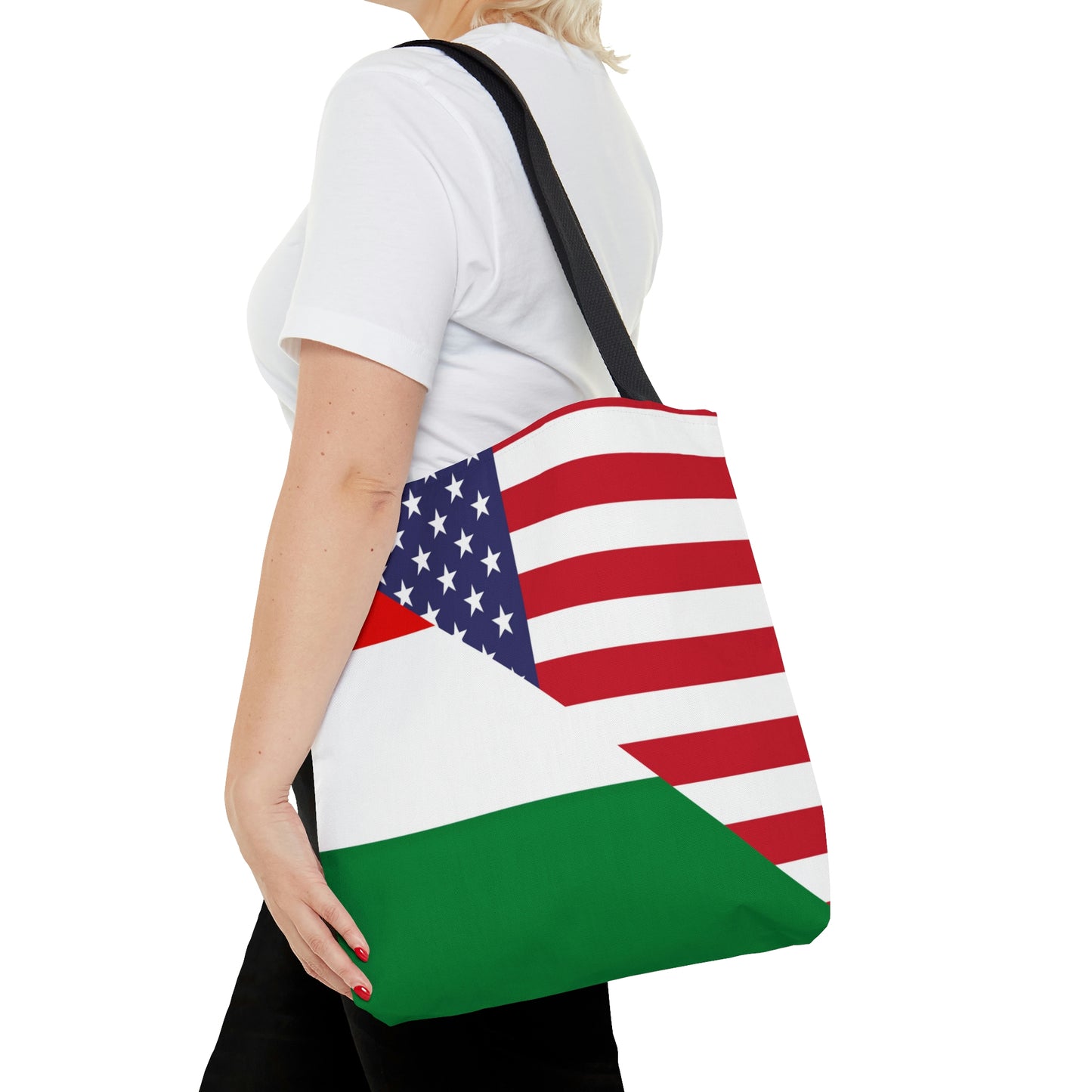 Hungarian American Flag Hungary USA Tote Bag | Shoulder Bag