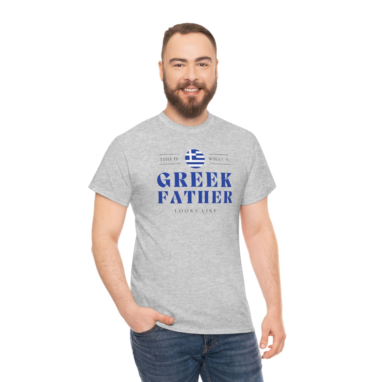 Greek Father Looks Like Fathers Day Greece Dad T-Shirt | Unisex Tee Shirt