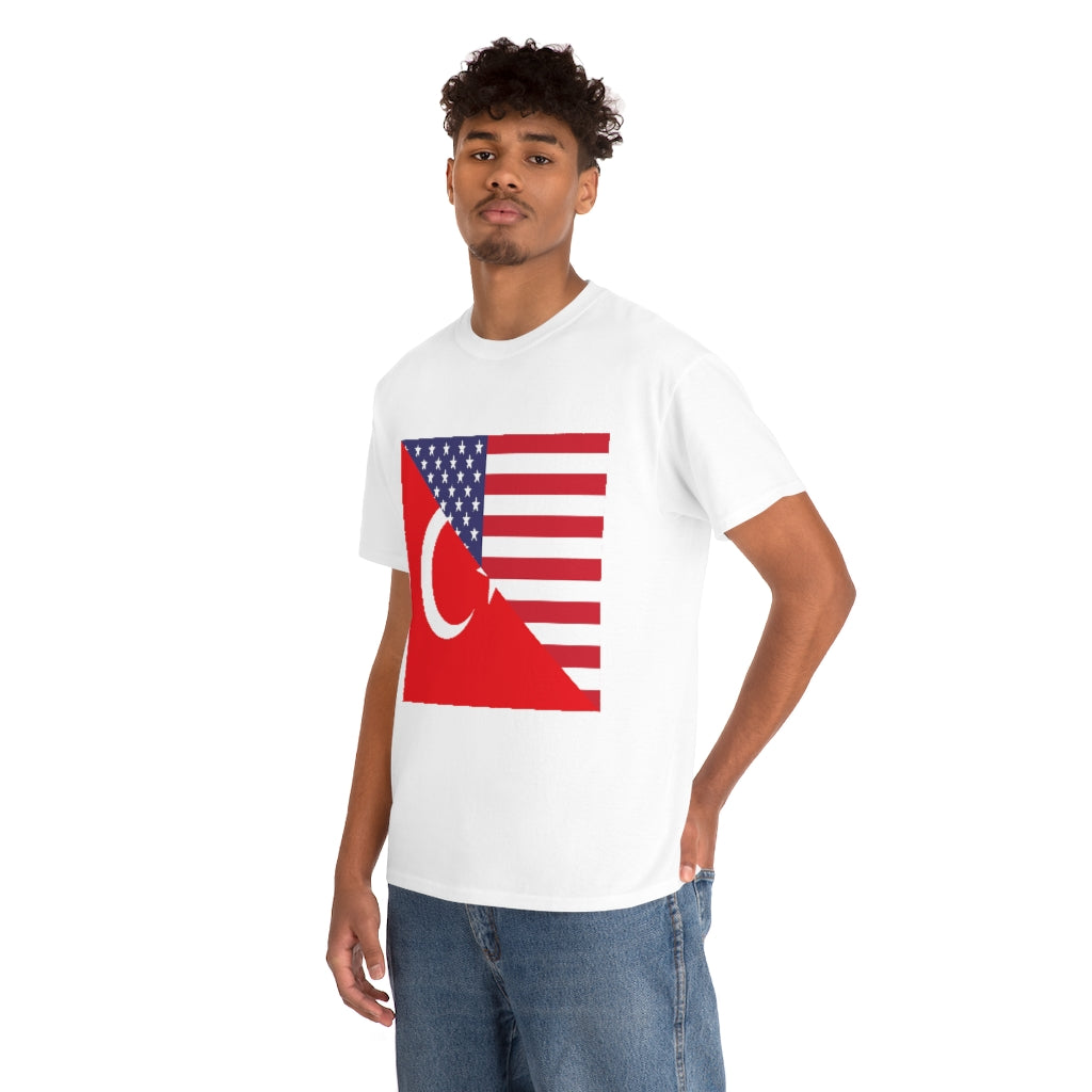 Turks American Flag Tee Shirt | Unisex Turkey USA Tshirt