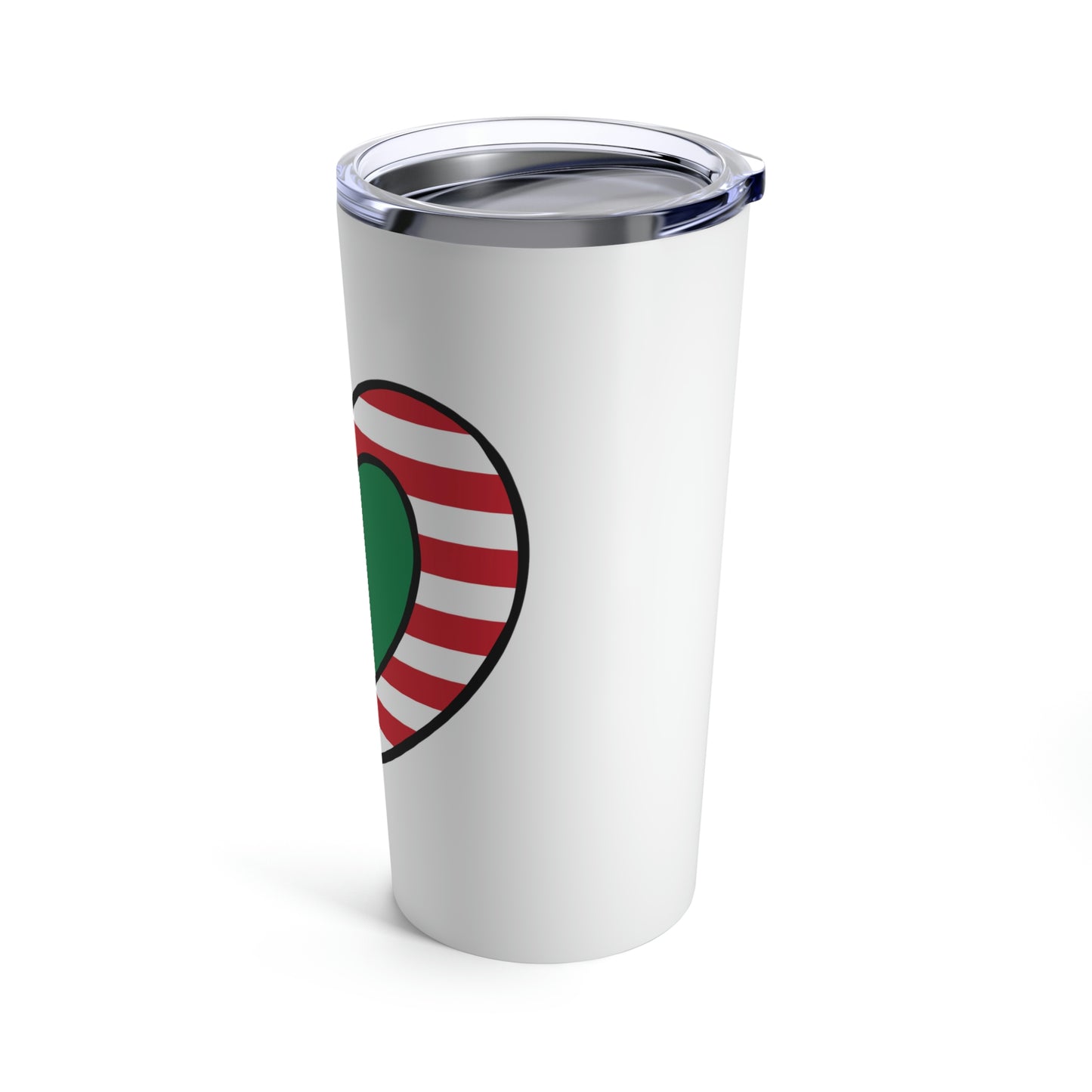 American Nigerian Flag Heart Valentines Day Gift USA Naija Nigeria Tumbler 20oz