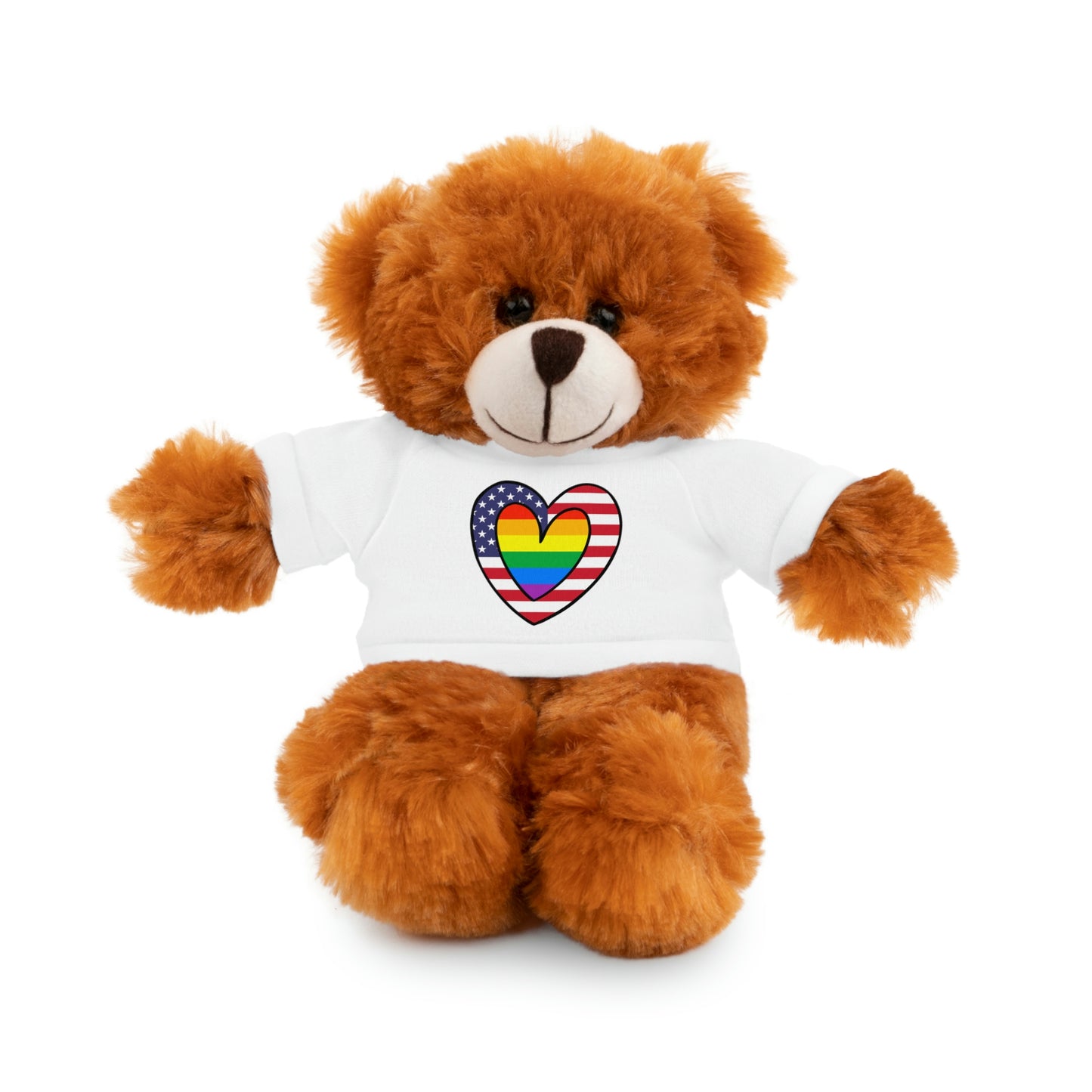 Rainbow Flag Stuffed Animals with Tee Shirt | LGBTQ Pride Valentines Day