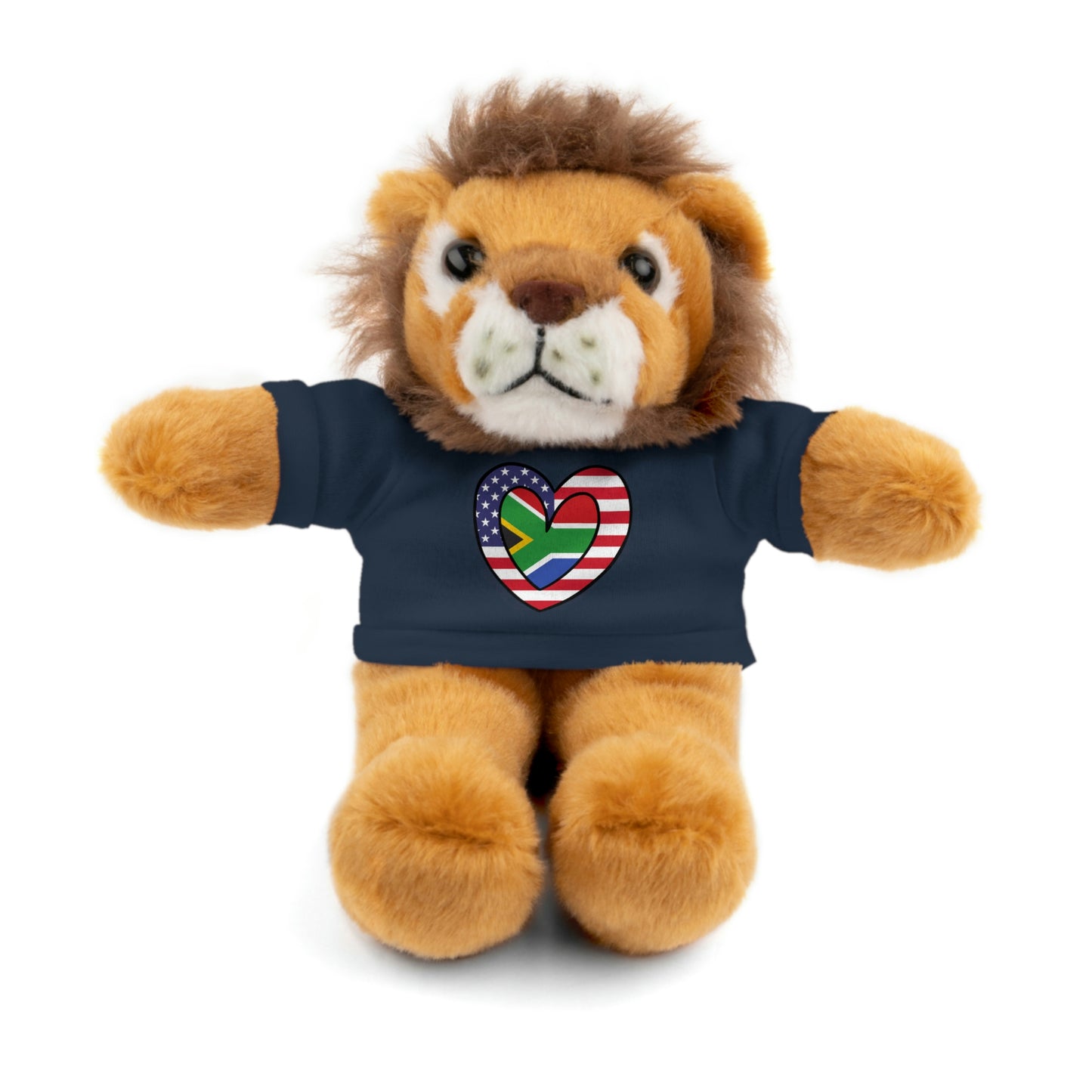 South African American Valentines Day Gift Stuffed Animal | SA USA Flag Toy