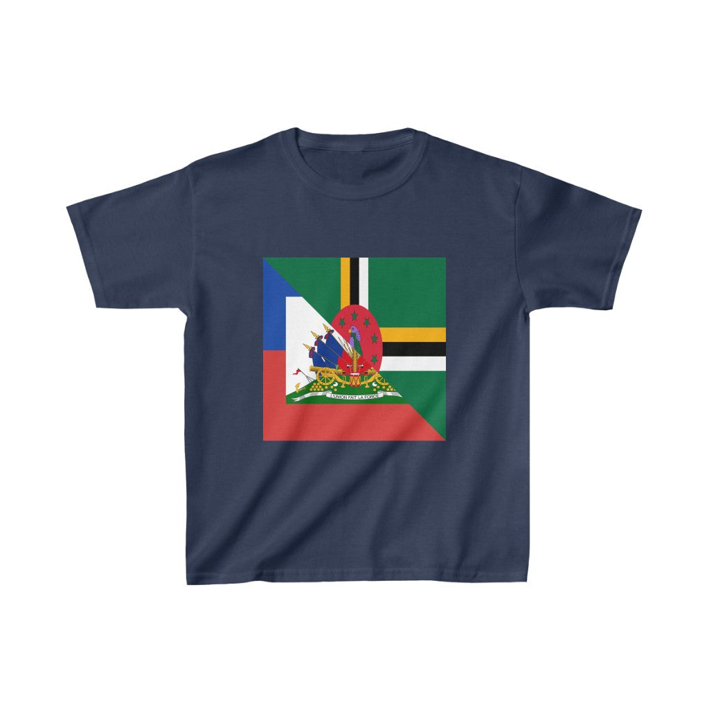 Kids Dominica Haiti Flag Dominican Haitian T-Shirt | Unisex Tee Shirt