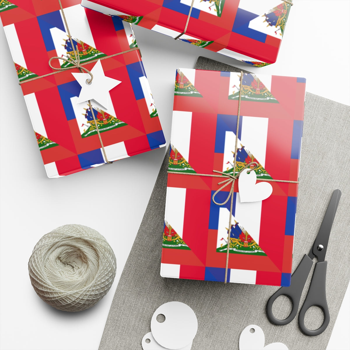 Haitian French flag Gift Wrap Papers | Haiti France Christmas Present Wrapping Paper