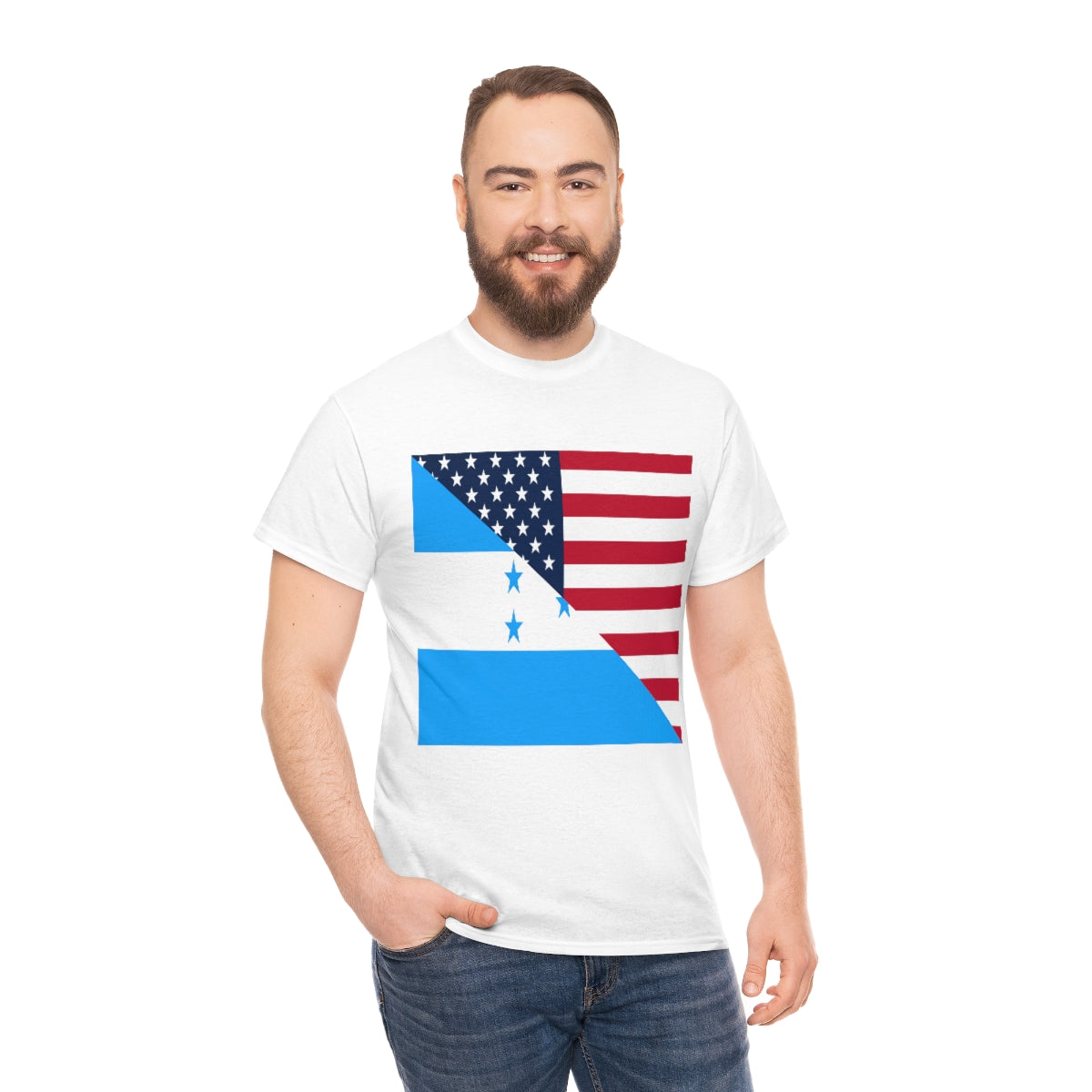 Honduran American Flag T-Shirt | Unisex Honduras USA Tee Shirt