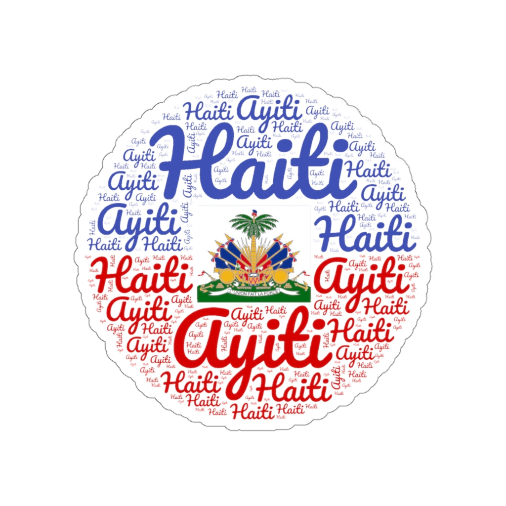 Haiti Ayiti Flag Coat of Arms Sticker | Haiti Accessory