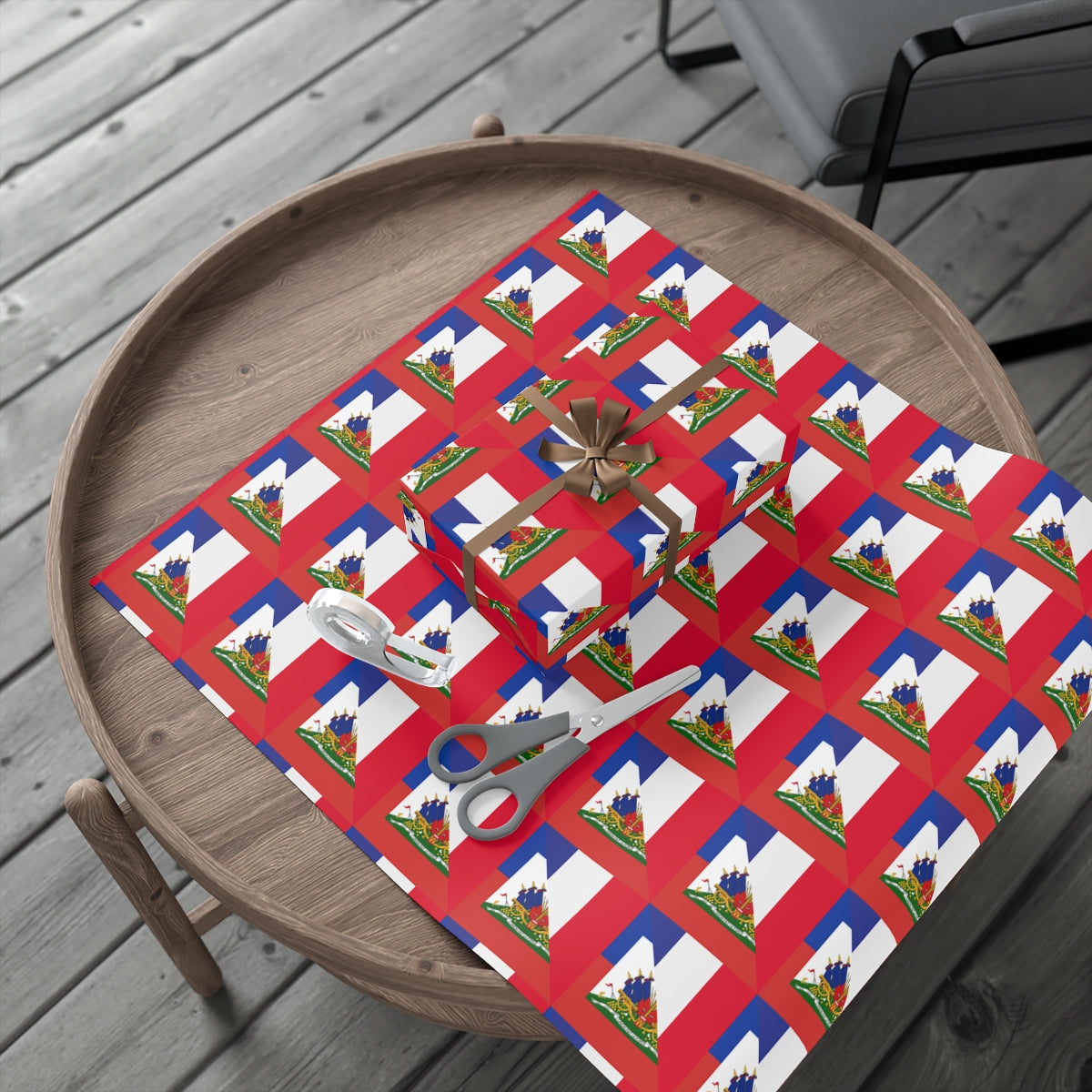 Haitian French flag Gift Wrap Papers | Haiti France Christmas Present Wrapping Paper