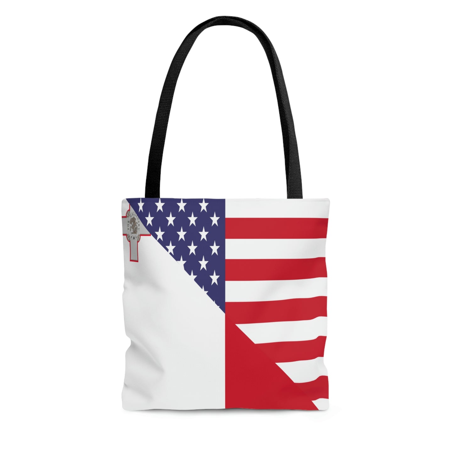 Maltese American Flag Malta USA Tote Bag | Shoulder Bag