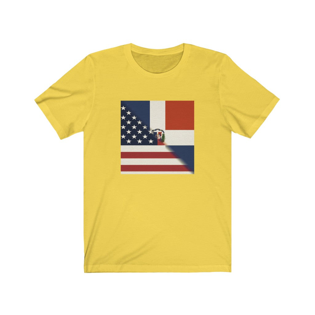 Half Dominican Republic American Flag Tee