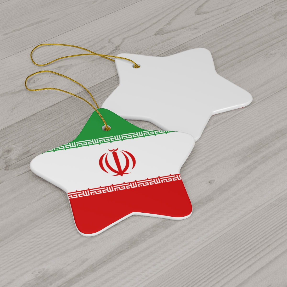 Iran Flag Ceramic Ornaments | Iranian Christmas Tree