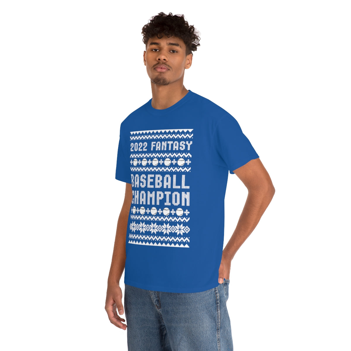 Fantasy Baseball Champion 2022 Ugly Christmas Tee Shirt | Unisex Champ T-Shirt