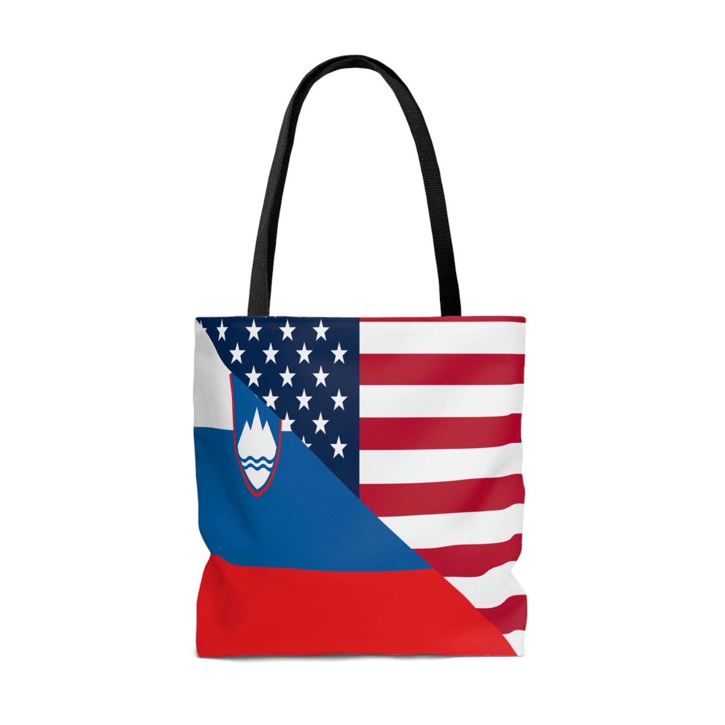 Slovenia American Flag Half Slovenian USA Tote Bag | Shoulder Bag