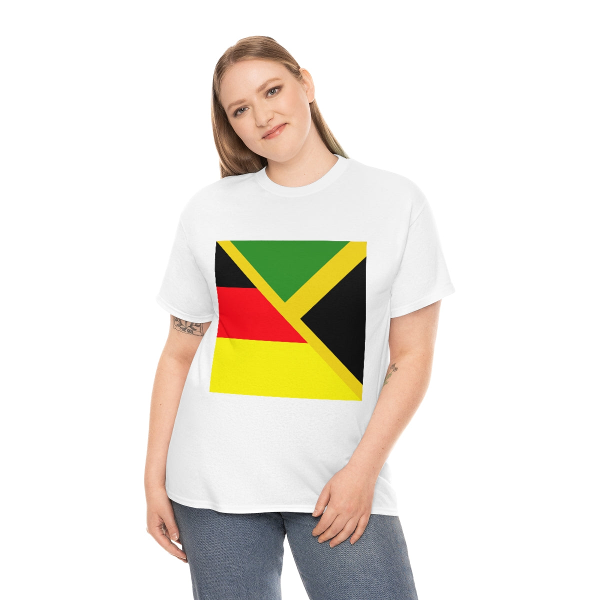 Jamaican German Flag Tee Shirt | Unisex Jamaica Germany USA Tshirt