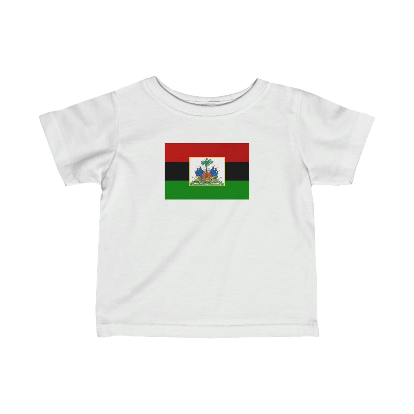 Infant Pan-African Haitian Flag | Pan African Haiti Toddler Tee Shirt