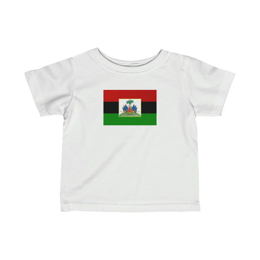 Infant Pan-African Haitian Flag | Pan African Haiti Toddler Tee Shirt