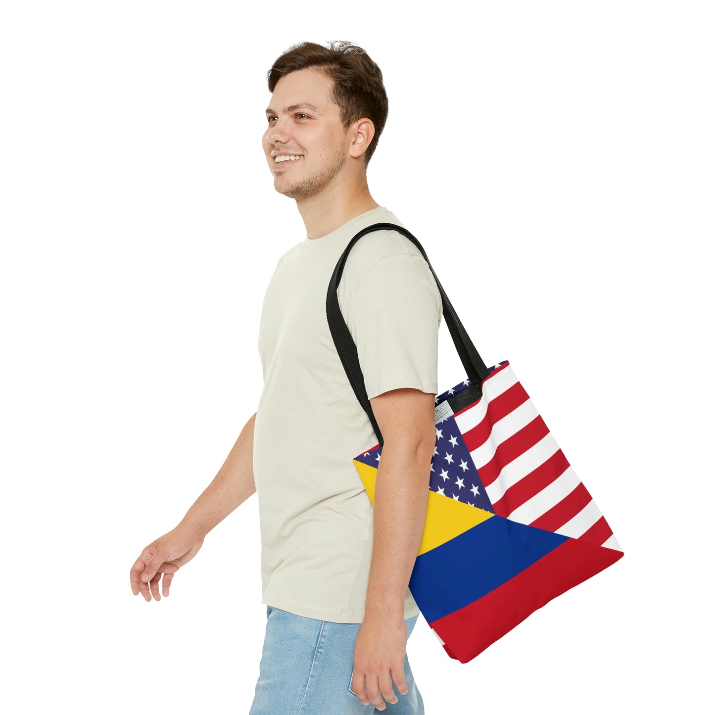 Colombian American Flag Colombia USA Tote Bag | Shoulder Bag