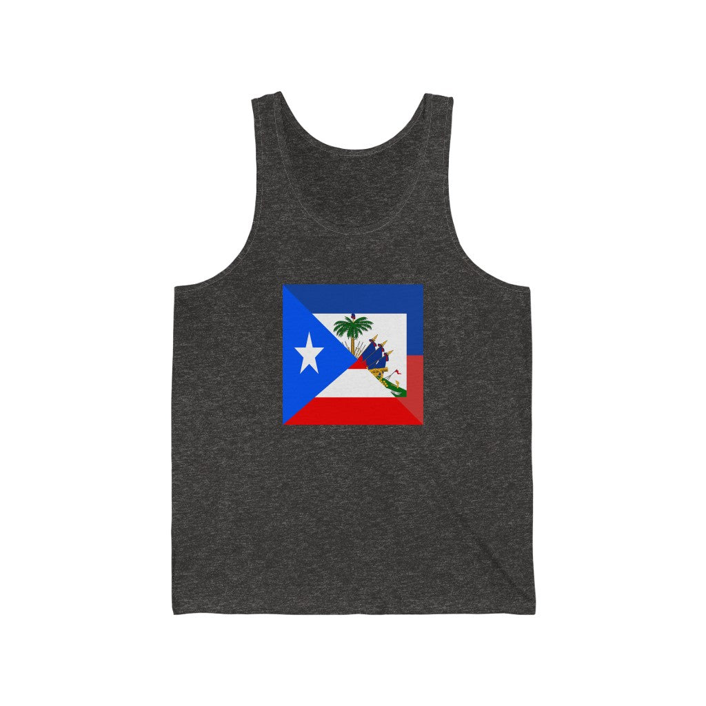 Haiti Puerto Rico Flag Tank Top | Unisex Haitian Boricua Men Women Apparel