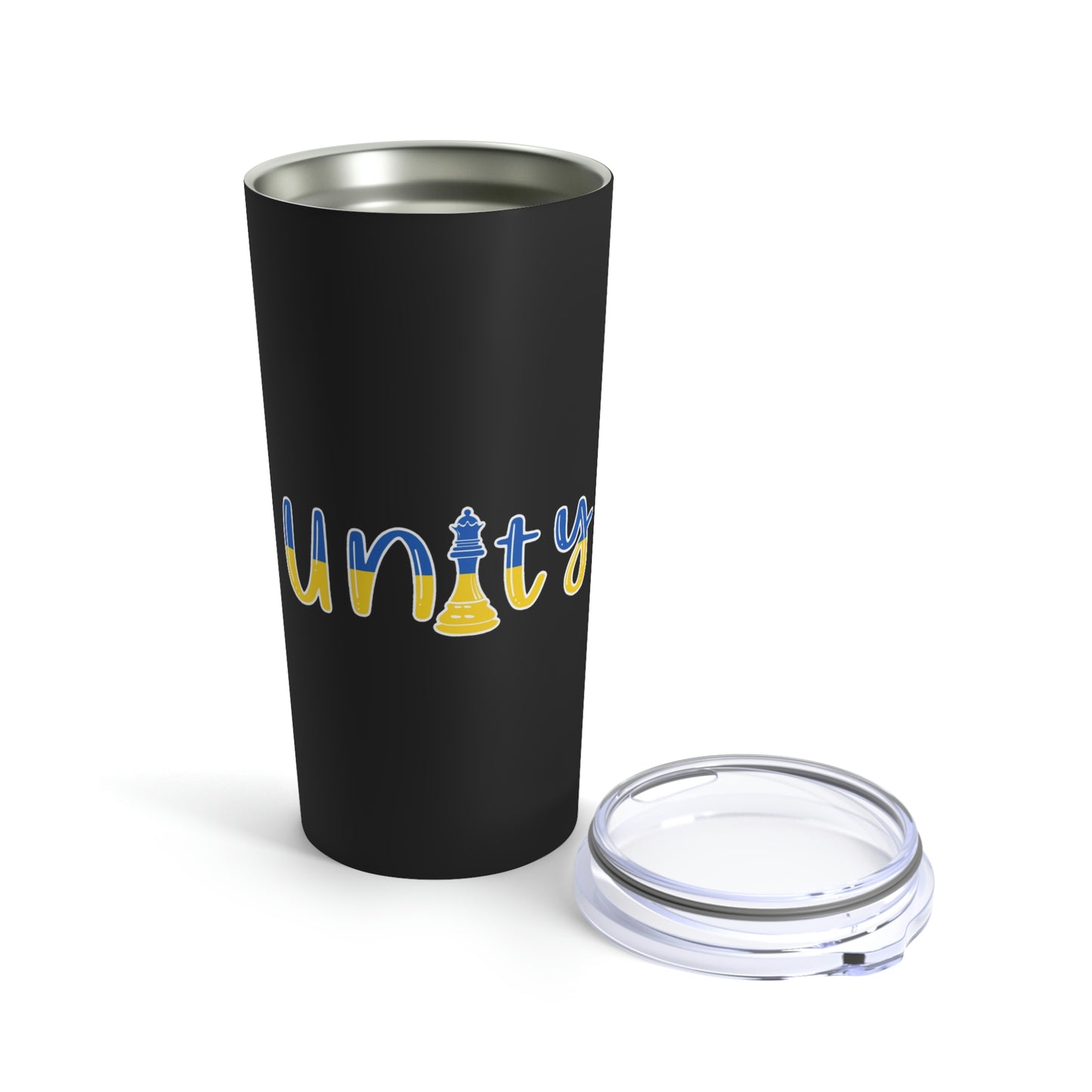 Ukrainian Queen Unity Ukraine Flag Chess Piece Tumbler 20oz Beverage Container