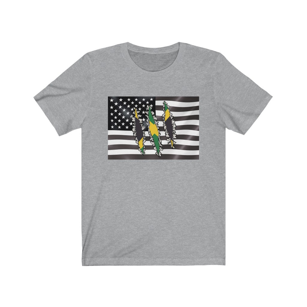 Jamaica America Flag T-Shirt | US Jamaican Men Women Clothing