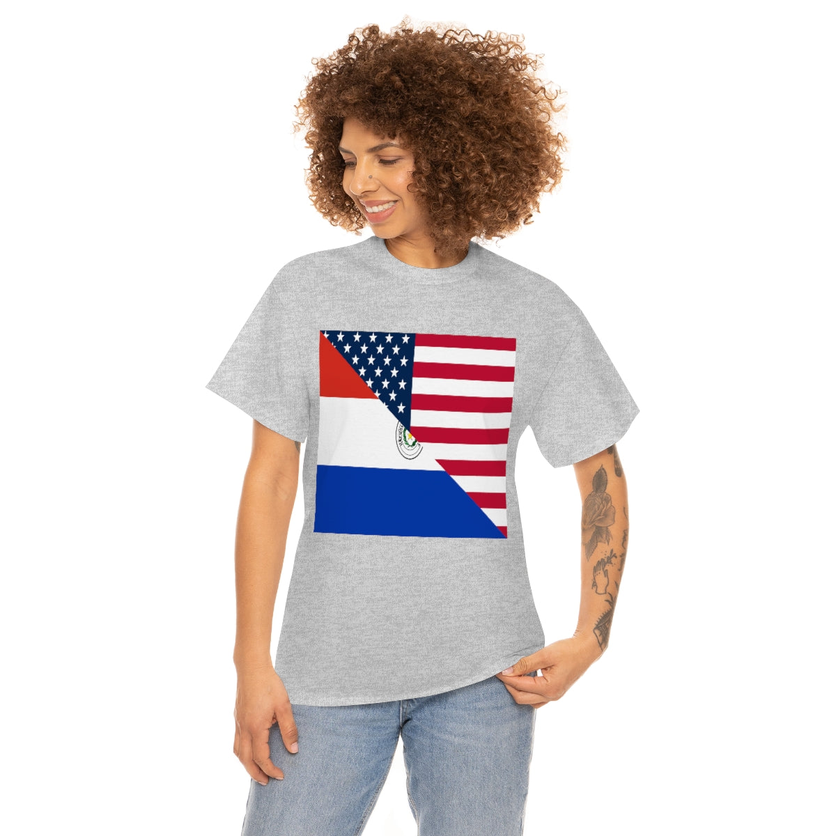 Paraguay American Flag Half Paraguyan USA T-Shirt | Unisex Tee Shirt