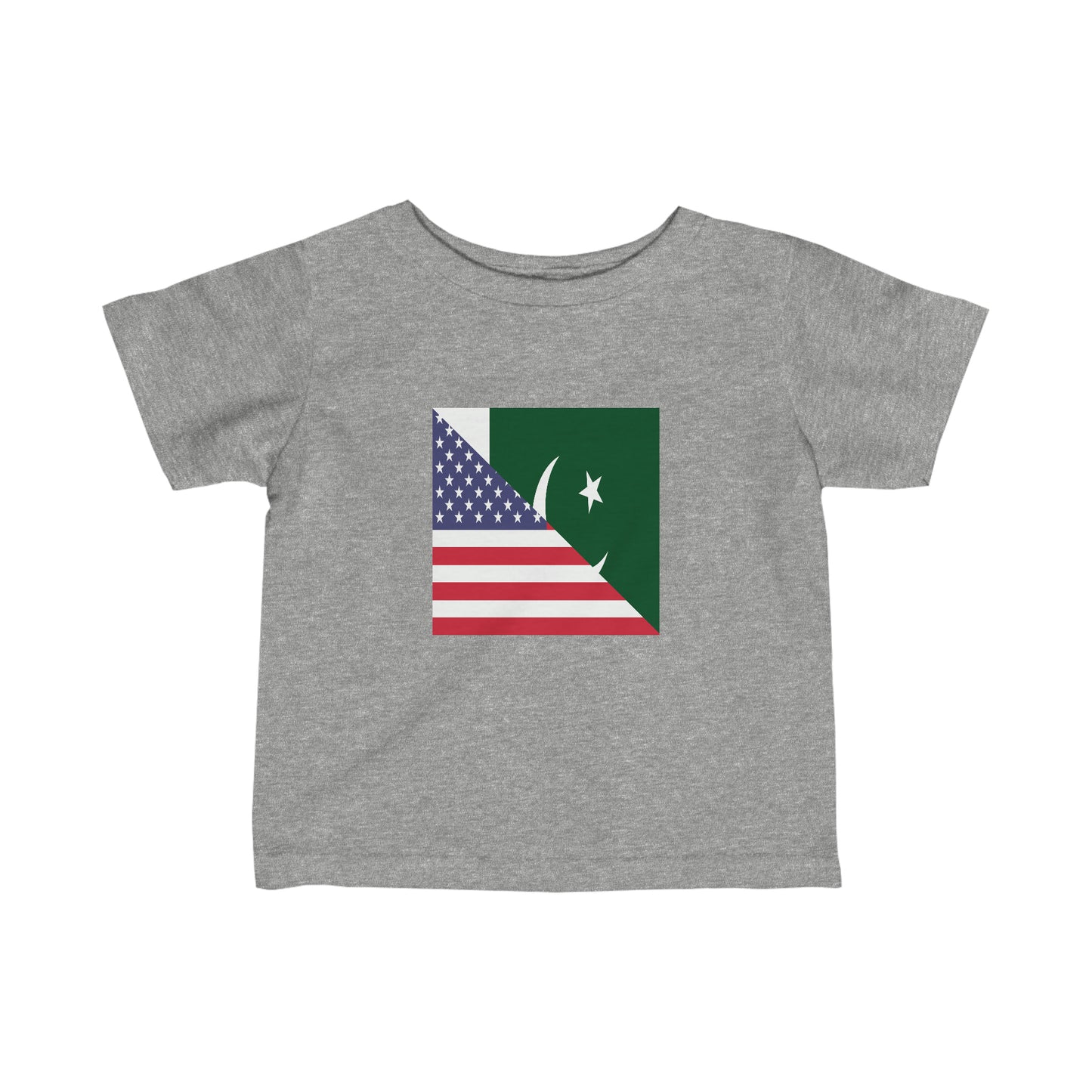 Infant Pakistani American Flag Pakistan USA Toddler Tee Shirt