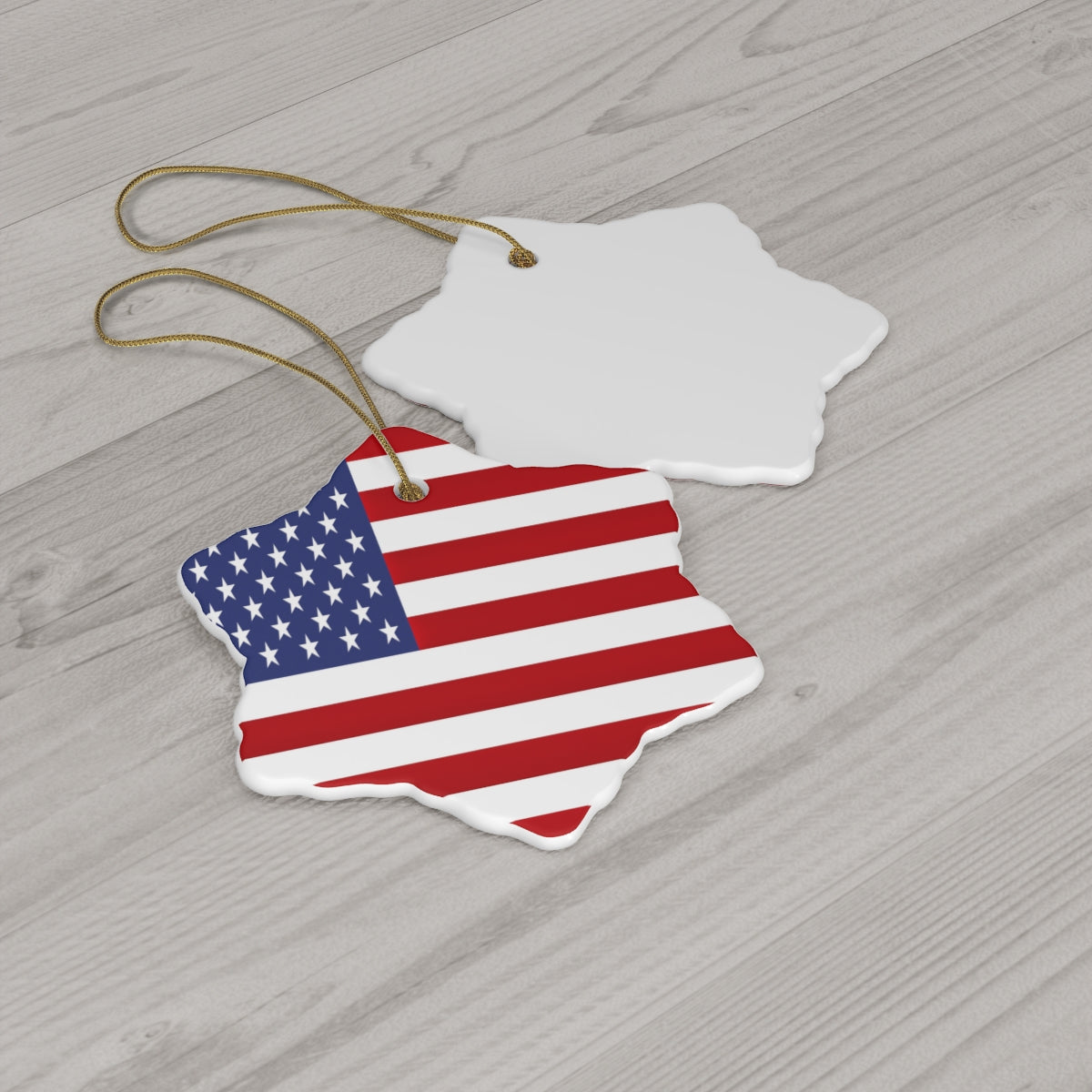 USA Flag Ceramic Ornaments | United States Christmas Tree